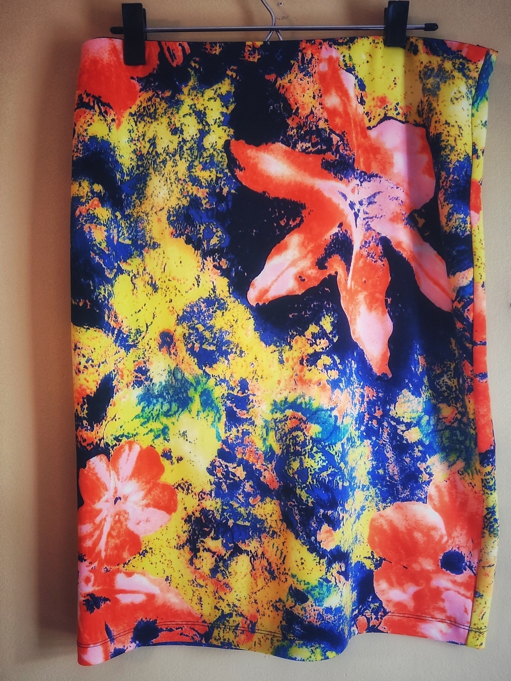 Betsey Johnson Floral Pencil Skirt - Yellow, Blue & Coral